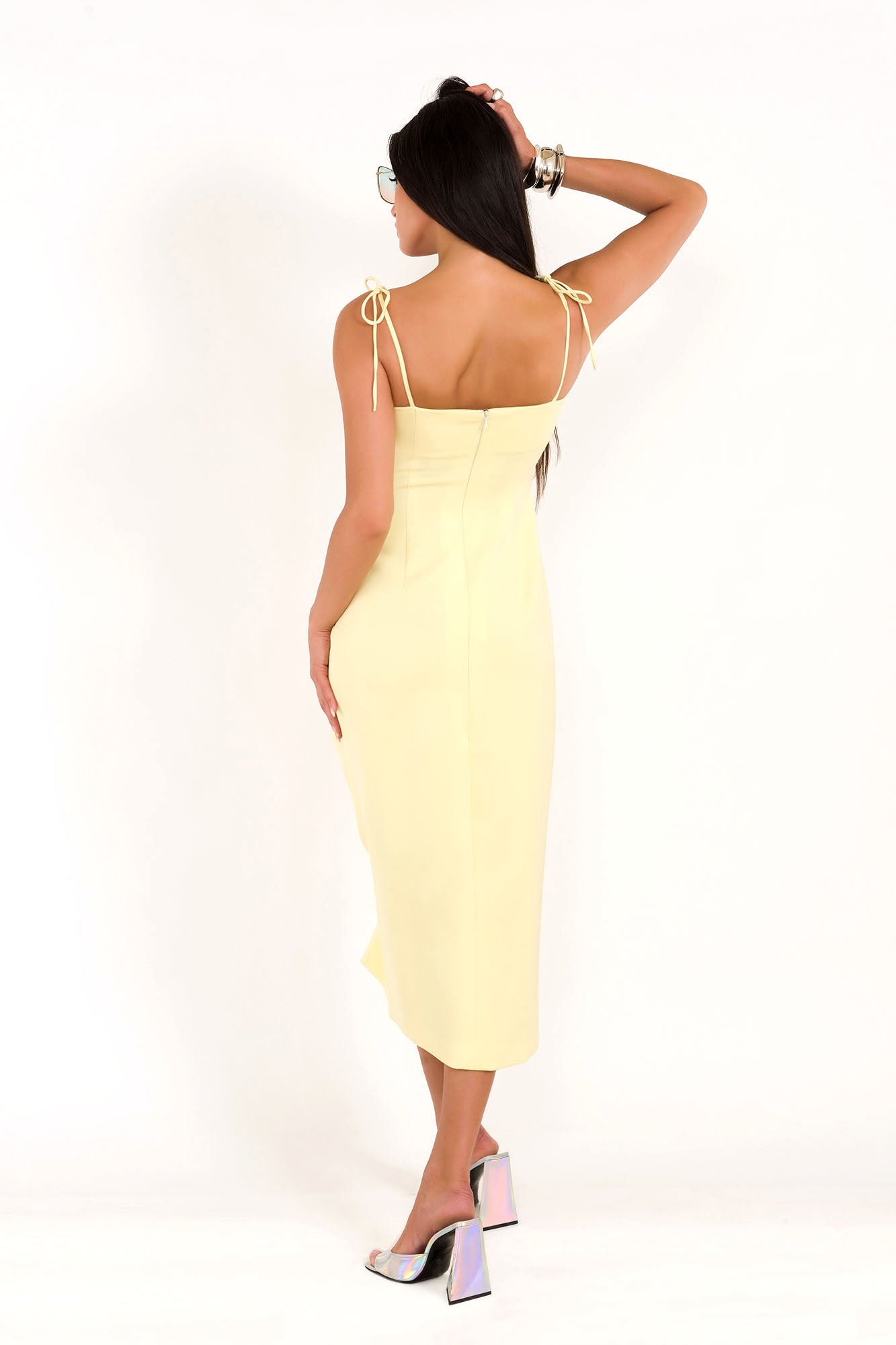 Golden Glow Midi Dress