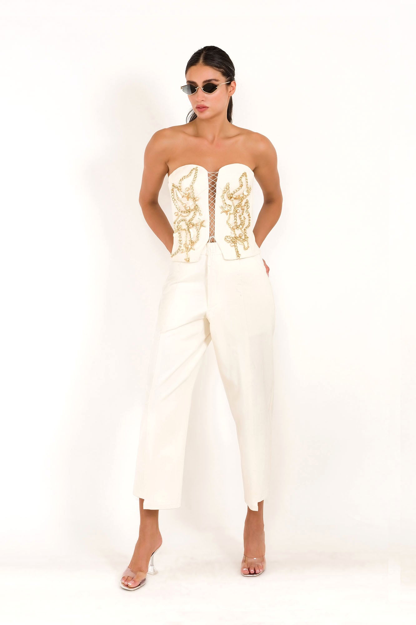 Gold White Top