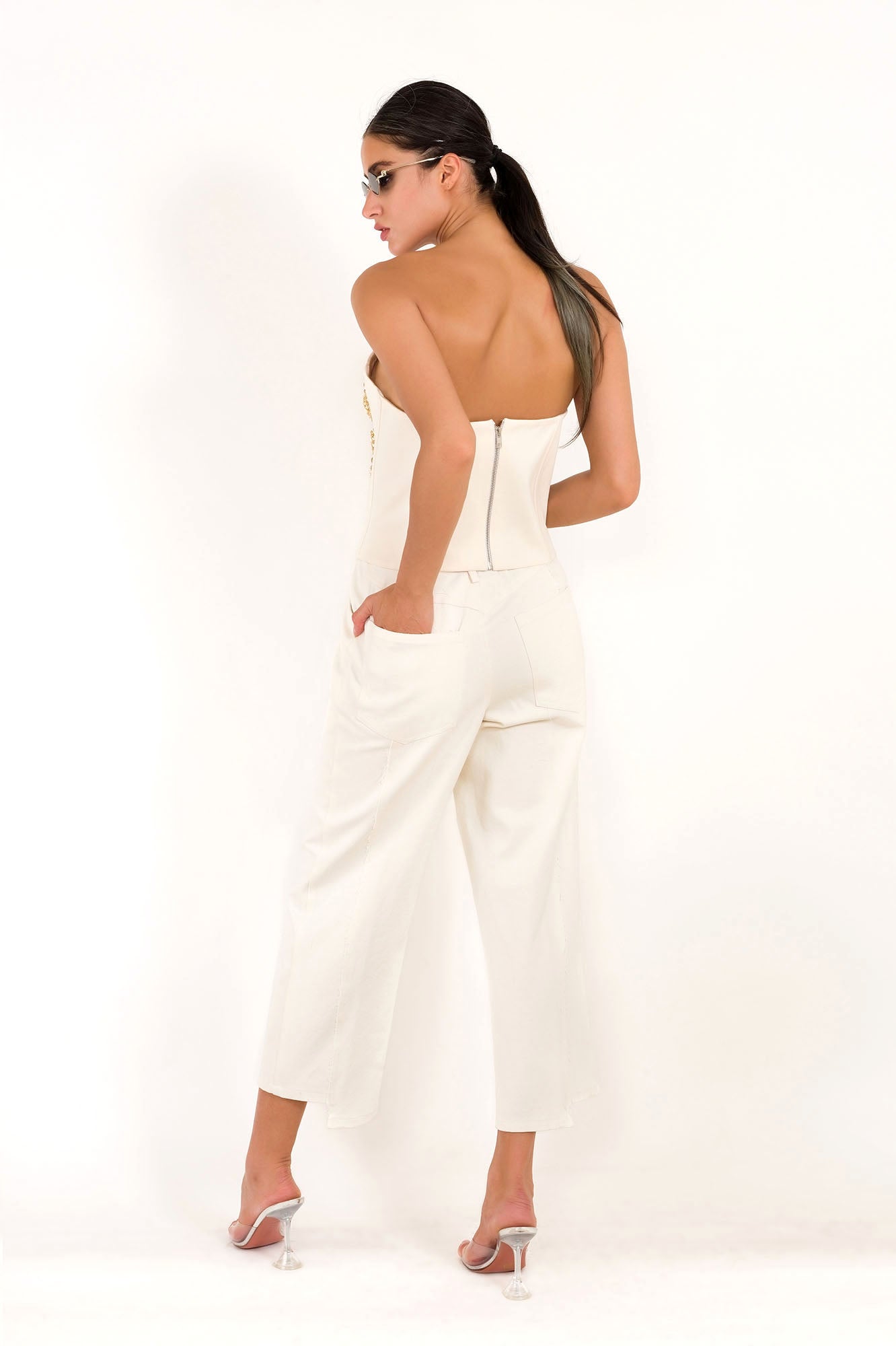 Gold White Top