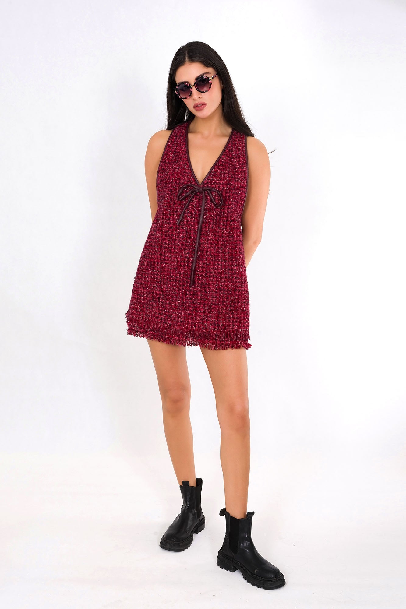 Cranberry Chic Mini Dress
