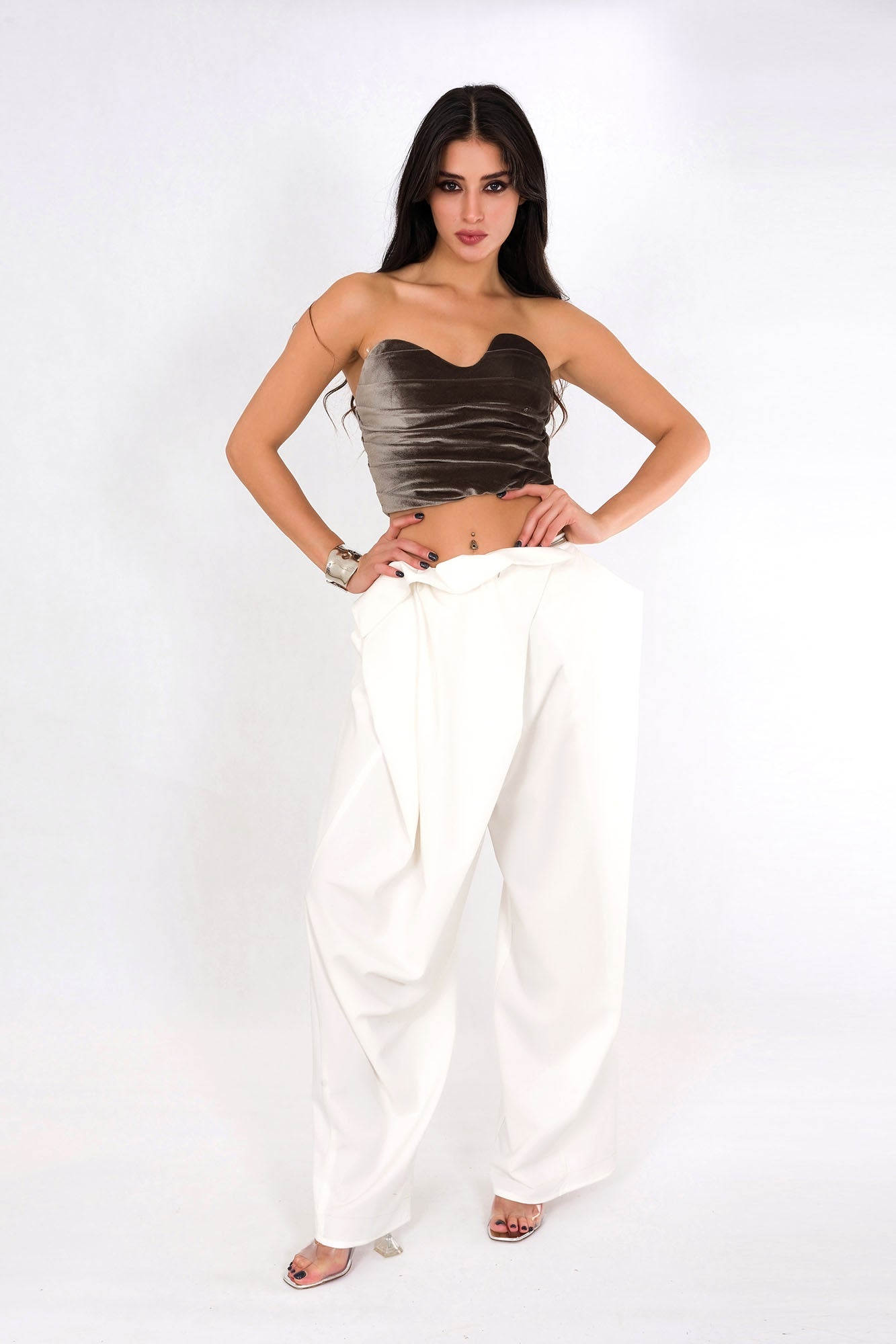 Velvet Glow Strapless Top