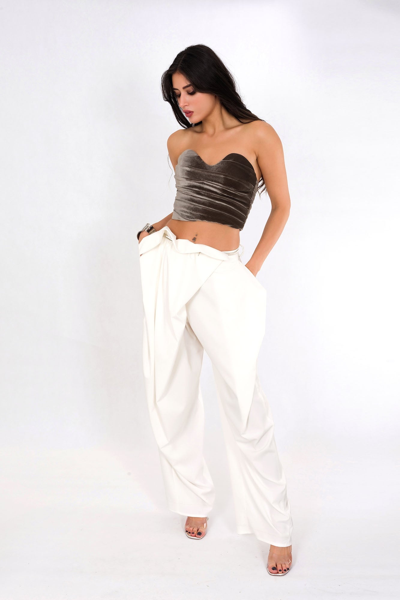 Velvet Glow Strapless Top