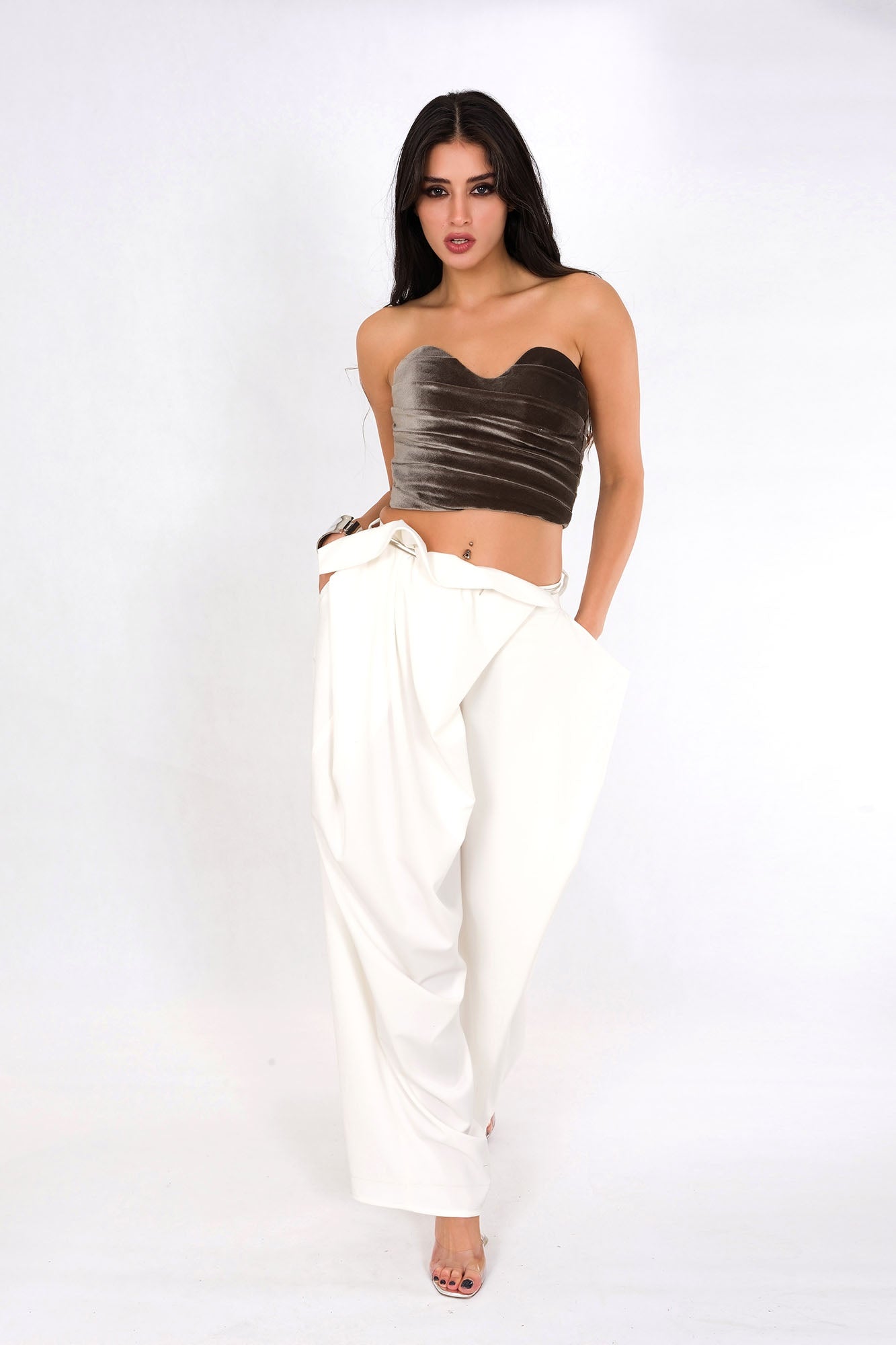 Velvet Glow Strapless Top