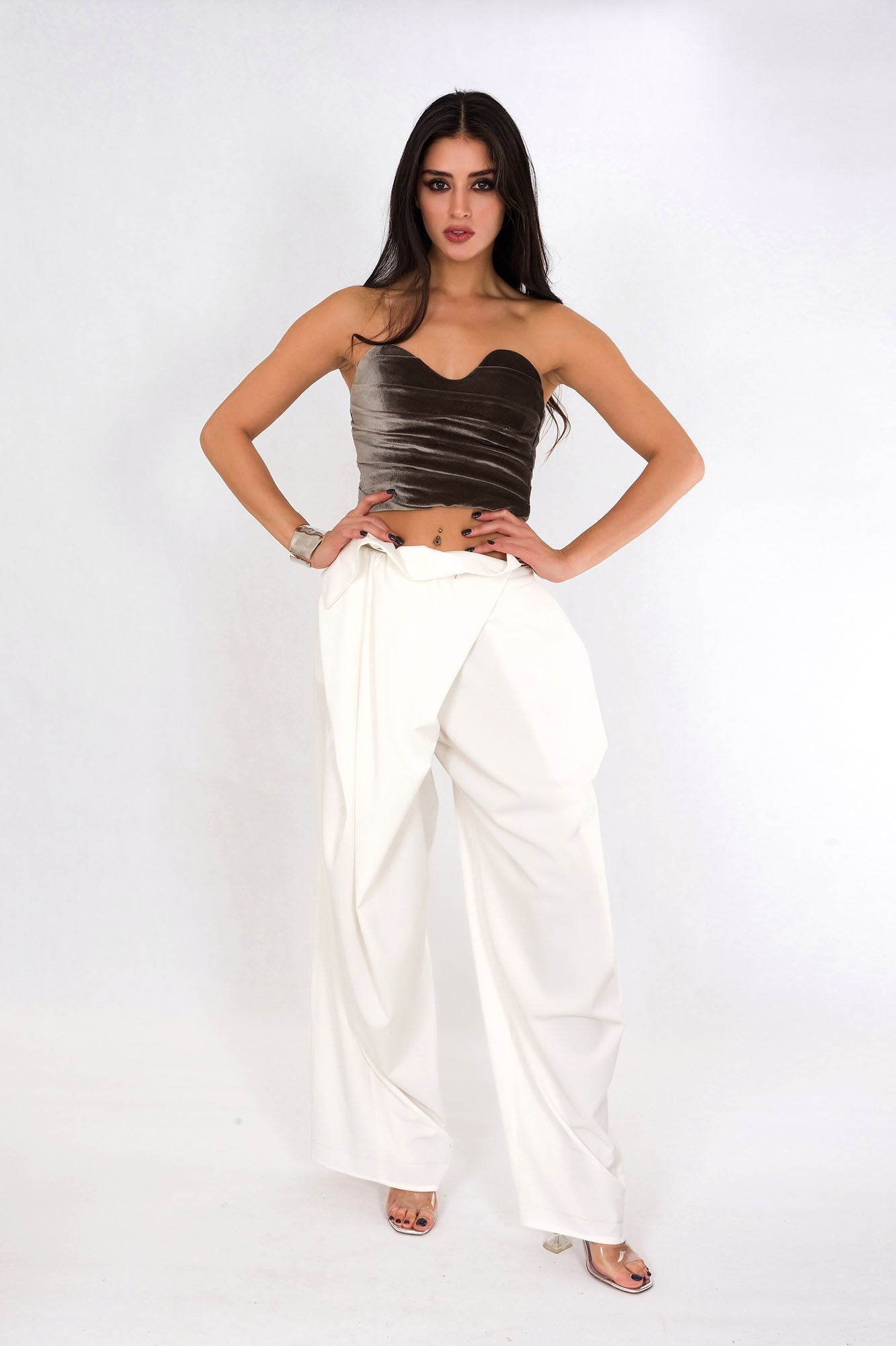Velvet Glow Strapless Top