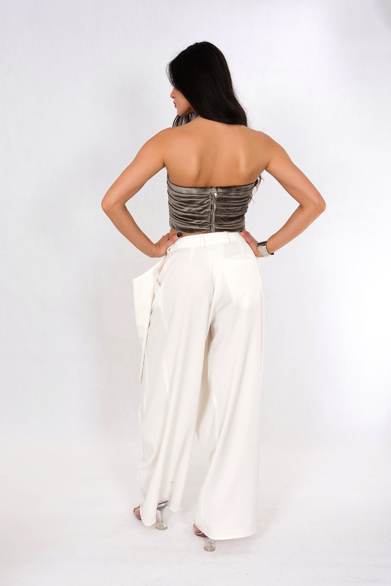 Velvet Glow Strapless Top
