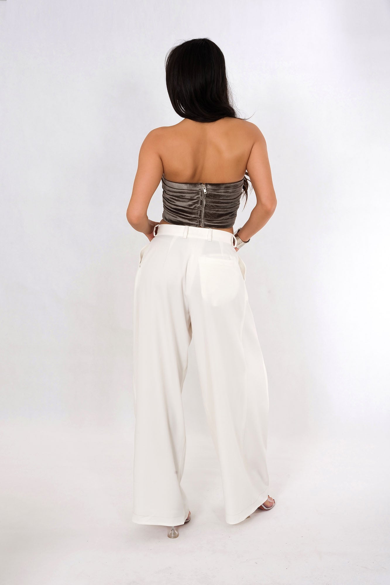 Velvet Glow Strapless Top